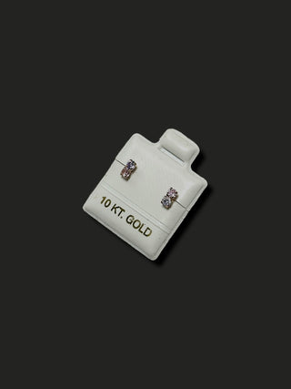Broquel Zirconia Bicolor Oro 10k
