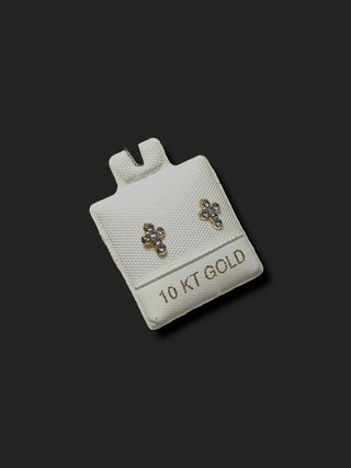 Broquel Cruz Zirconias Oro 10k