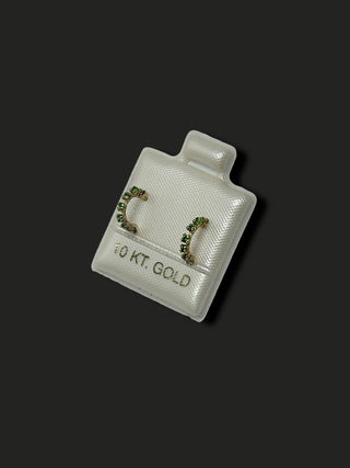 Broquel Medio Círculo Oro 10k